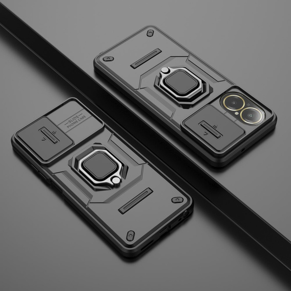 Чохол для Realme C67 4G, KickStand Camera Lens, чорний