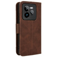 Футляр з клапаном для Realme GT 7 Pro, Card Slot, коричневий