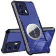 Чехол для Motorola Moto G85, с магнитной пластиной, прозрачный / черный