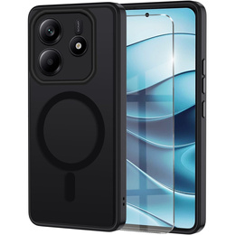 Чехол для Xiaomi Redmi Note 14 5G, для MagSafe, ERBORD Matt Case, чёрный + стекло для экрана