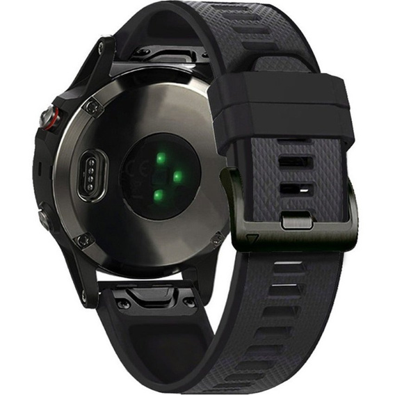 Силіконовий ремінець для Garmin Fenix 5/6/7 Forerunner 945/935, Dark Grey / Black