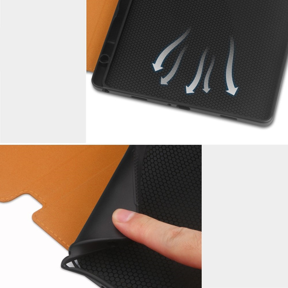Чoхол до Samsung Galaxy Tab A9+, Business Card and Pen Slot, коричневий