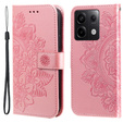 Откидной чехол для Xiaomi Redmi Note 13 Pro 5G, Mandala, розовый rose gold