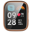 Чехол 2 в 1 с защитой экрана для Xiaomi Redmi Watch 3 Lite / Watch 3 Active,  розовый rose gold