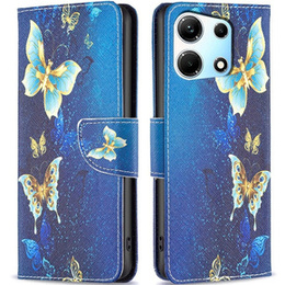Откидной чехол для Infinix Zero 30 5G, Wallet, butterfly, синий