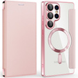 Чохол-книжка для Samsung Galaxy S25 Ultra, RFID Wallet MagSafe CamShield, рожевий
