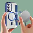 Откидной чехол для Samsung Galaxy S23, Wallet, MagSafe, темно-синий