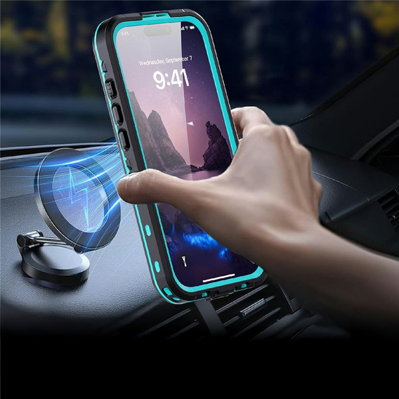 Чохол для iPhone 17, водонепроникний IP68, SHELLBOX MagSafe, синій