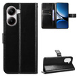 Откидной чехол для Xiaomi Poco X7 Pro 5G, Crazy Horse Wallet, чёрный
