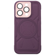 Чохол для iPhone 15 Pro, ERBORD Armor Mag, бордовий