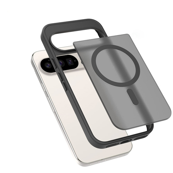 Матовый чехол для Google Pixel 10 / 10 Pro, для MagSafe, полупрозрачный черный
