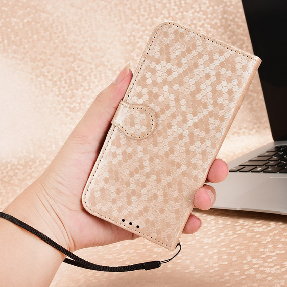 Флип-кейс для Xiaomi Redmi Note 14 4G, Wallet Rhombus, розовый