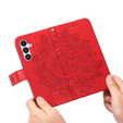 Чохол-книжка для Samsung Galaxy A54 5G, Mandala Flower, червоний