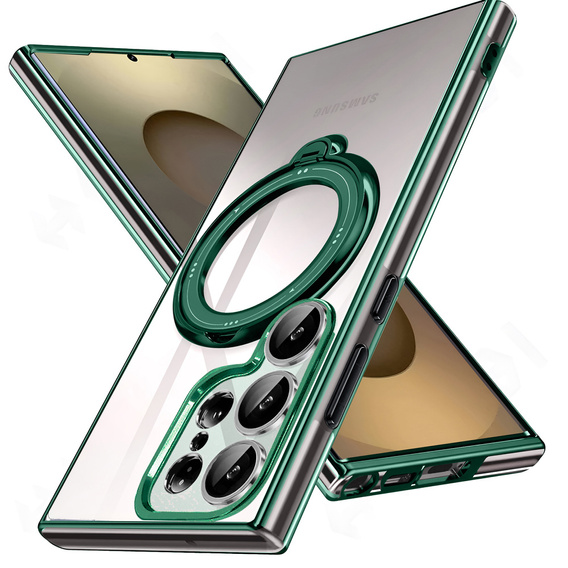 Магнитный чехол для Samsung Galaxy S25 Ultra, для MagSafe, зелёный