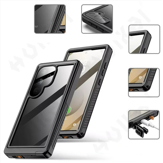 Водонепроницаемый чехол IP68 для Samsung Galaxy S25 Ultra, чёрный