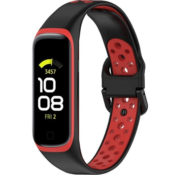 Силиконовый ремешок для Samsung Galaxy Fit 2 SM-R220, Black / Red