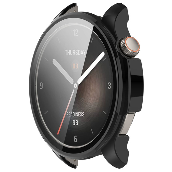 Чехол 2 в 1 + закаленное стекло для Amazfit Balance A2286, чёрный