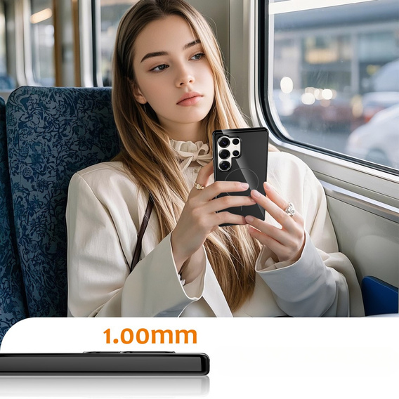 Чехол до Samsung Galaxy S25 Ultra, GKK Leather, чёрный