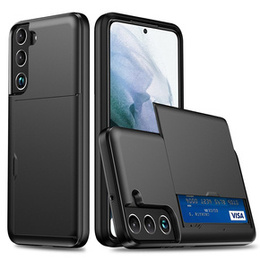 Чехол до Samsung Galaxy S22, Sliding Card Holder, чёрный