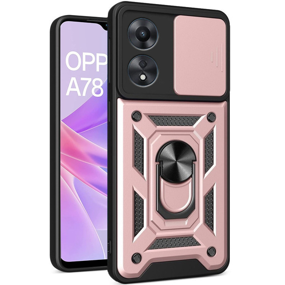 Чехол NOX Camera Slide Oppo A78 5G, CamShield Slide, розовый rose gold