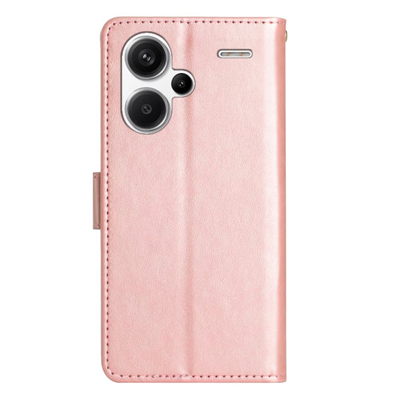Чохол-книжка для Xiaomi Redmi Note 13 Pro+, Butterfly, рожевий rose gold
