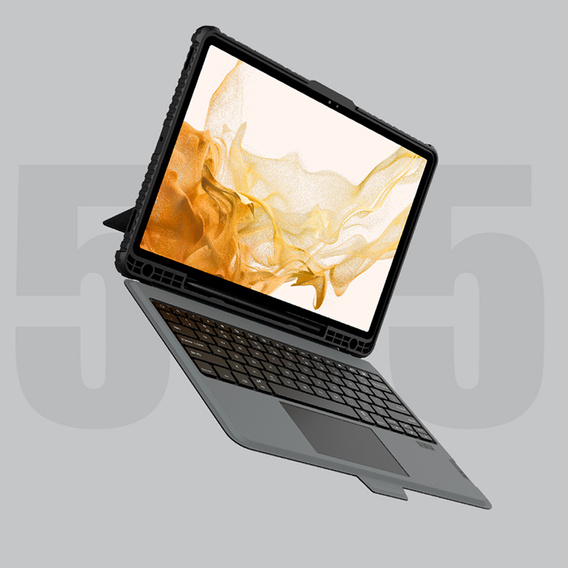 Чохол + клавіатура Galaxy Tab S8+ / Tab S7 +/ Tab S7 FE, NILLKIN Bumper Pen Slot, чорний