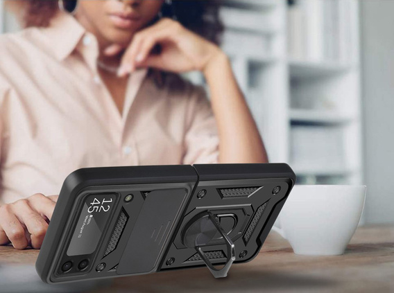 Чехол NOX Camera Slide Samsung Galaxy Z Flip 4 5G, CamShield Slide, чёрный