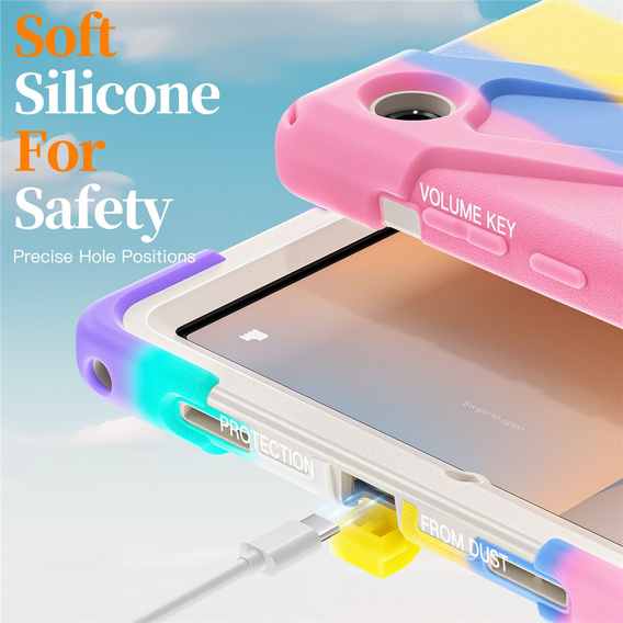 Бронированный чехол с подставкой и ремнем через плечо для Samsung Galaxy Tab A11+