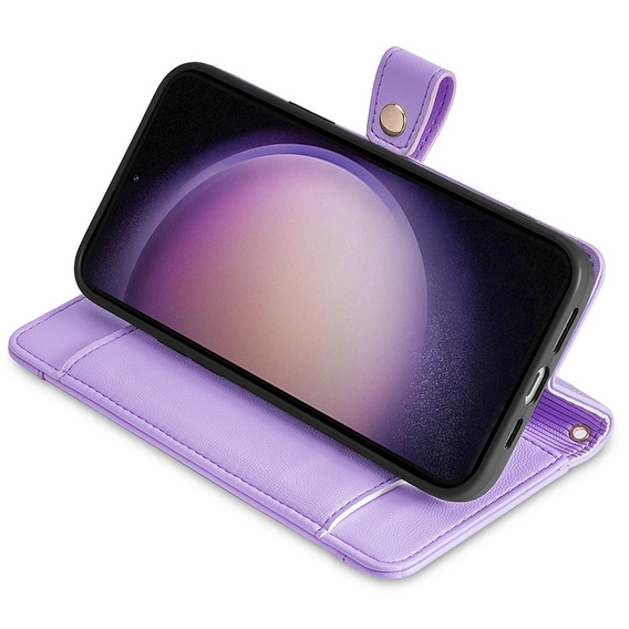 Откидной чехол для Samsung Galaxy M34, Wallet Zipper Pocket, фиолетовый