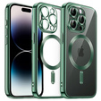 Чохол для iPhone 14 Pro Max, Electro MagSafe, зелений + Скло на екран