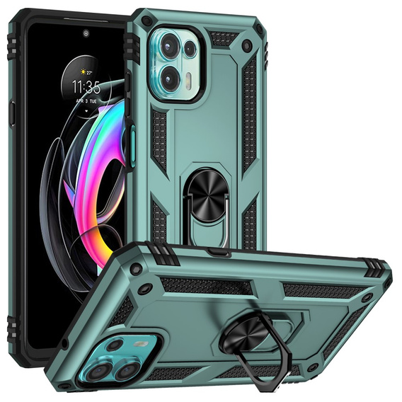 Броньований Чoхол до Motorola Edge 20 Lite, Nox Case Ring, зелений
