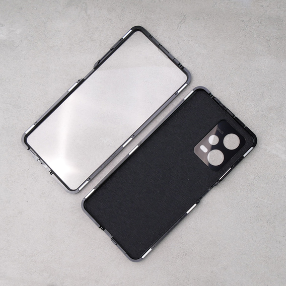 Чехол для Xiaomi Redmi Note 12 Pro 5G, ERBORD Glass Armor Leather, чёрный