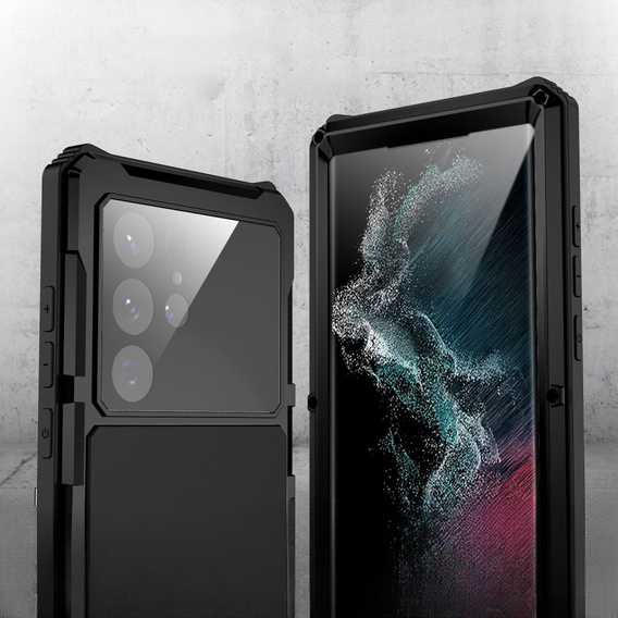 Чехол для Samsung Galaxy S22 Ultra, R-JUST, бронированный, чёрный