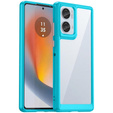 Чoхол до Motorola Edge 50 Fusion 5G, Fusion Hybrid, прозорий / синій
