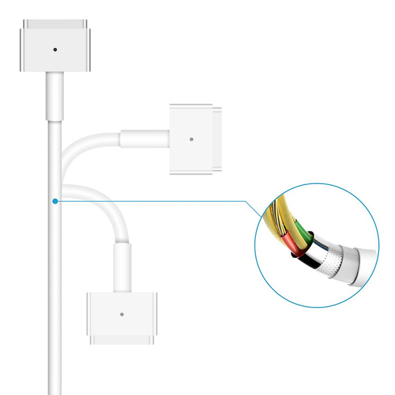 Блок питания 45 Вт для Apple Macbook 14,85 В 3,05 А с кабелем Magsafe 2 "T"