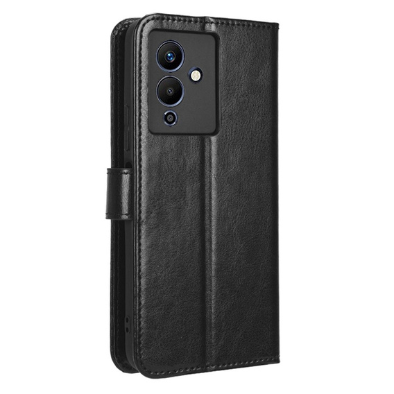 Футляр з клапаном для Infinix Note 12 5G, Crazy Horse Wallet, чорний