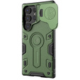 Чохол для Samsung Galaxy S24 Ultra, броньований Nillkin, CamShield Armor Prop, зелений