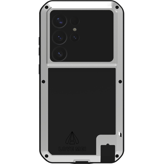 Чехол Love Mei до Samsung Galaxy S25 Ultra, armored with glass, серый