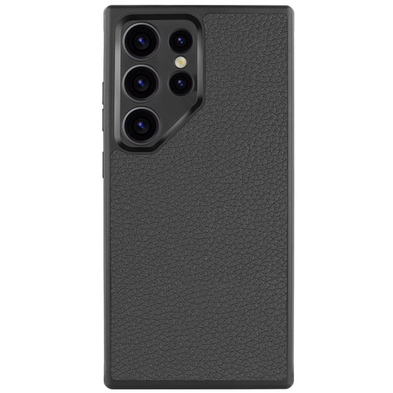 Кожаный чехол для Samsung Galaxy S24 Ultra, ERBORD LeatherGuard MagSafe, черный