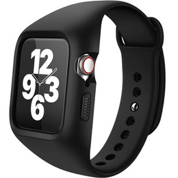 Ремень + чехол Suritch для Apple Watch 4/5/6/7/8/SE 44/45mm, чёрный