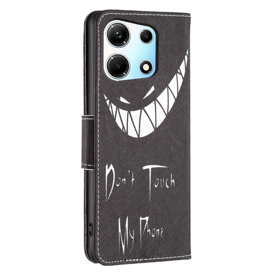 Чохол-книжка для Infinix Zero 30 5G, Wallet, Don't Touch My Phone, чорний