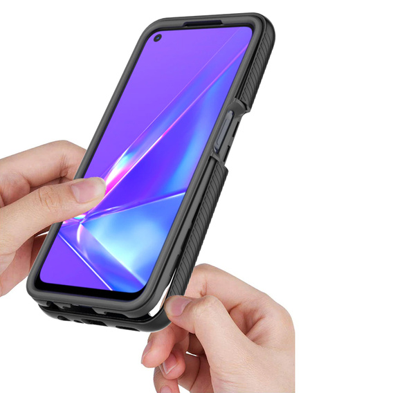 Чoхол Shockproof до OPPO A52/A72/A92, із захисним екраном, м'яти