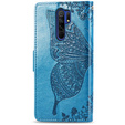 Откидной чехол для Xiaomi Redmi 9, Butterfly, синий
