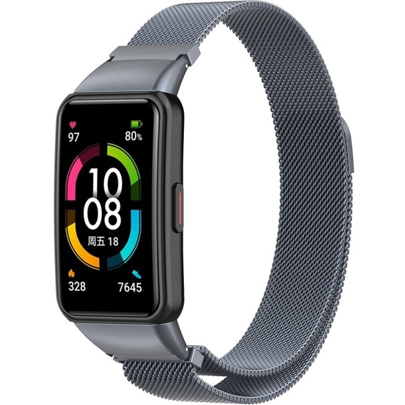 Браслет  MilaneseBand для Huawei Band 6 / Honor Band 6 - Grey