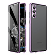 Чохол для Samsung Galaxy S23 Plus, Magnetic Dual Glass, фіолетовий