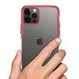 Чехол ERBORD TPU Frame для iPhone 13 Pro - Clear / Red