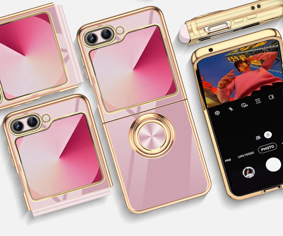 Чoхол до Samsung Galaxy Z Flip7 FE / Z Flip6, Electro Ring, фіолетовий