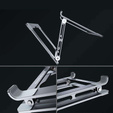 Алюминиевая подставка для ноутбука, ERBORD ProDesk Stand, серый