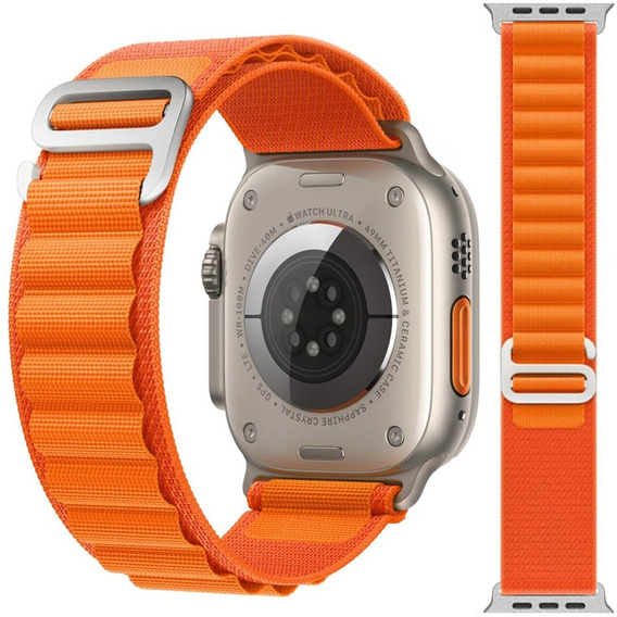 Нейлоновый ремешок до Apple Watch 1/2/3/4/5/6/7/8/SE/ULTRA 42/44/45/49mm, Orange