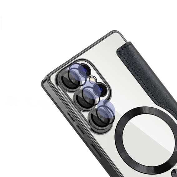 Чохол-книжка для Samsung Galaxy S25 Ultra, RFID Rhombus Wallet MagSafe CamShield, чорний